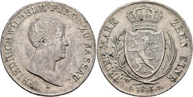 GERMANY. Nassau. Friedrich Wilhelm, 1806-1816. Kronentaler 1813 (Silver, 39 mm, 28.24 g, 12 h), Wiesbaden CT (mint master C. Teichmann). FRIEDRICH WIL...