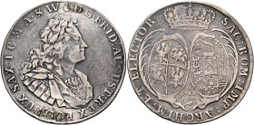 GERMANY. Sachsen, Kurfürstentum. Friedrich August, 1694-1733. Taler 1711 (Silver, 45 mm, 28.52 g, 10 h), Dresden ILH (mint master J. L. Holland). D:G:...