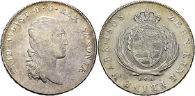 GERMANY. Sachsen, Königreich. Friedrich August I (III), 1763-1827. Konventionstaler 1808 SGH (Silver, 41 mm, 28.00 g, 12 h), Dresden SGH (mint master ...