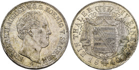 GERMANY. Sachsen, Königreich. Friedrich August II, 1836-1854. Taler 1840 G (Silver, 34 mm, 22.27 g, 12 h), Dresden. FRIEDRICH AUGUST V.G.G.KOENIG V.SA...