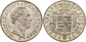 GERMANY. Sachsen, Königreich. Friedrich August II, 1836-1854. Taler 1841 G (Silver, 34 mm, 22.13 g, 12 h), Dresden. FRIEDRICH AUGUST V.G.G.KOENIG V.SA...