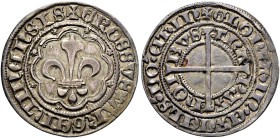 GERMANY. Straßburg (Stadt). After 1397. Groschen (Silver, 26 mm, 3.52 g, 5 h), Strasbourg. ✠ GROSSVS ARGENTINENSIS Large fleur de lis. Rev. ✠ GLORIA I...