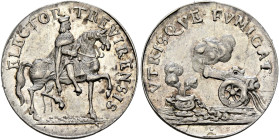 GERMANY. Trier, Erzbistum. Johann Hugo von Orsbeck (1676-1711). Medal 1690 (Silver, 17 mm, 2.06 g, 12 h), on the Coronation of Josef I in Augsburg. By...