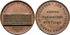 GERMANY. Würzburg (Stadt). Medal 1856 (Bronze, 44 mm, 39.24 g, 12 h), on the 50th Anniversary of the Maxschule Würzburg. By L. Piltz. MAXSCHULE ZU WÜR...
