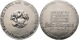 GERMANY. Kaiserreich. Preußen. Wilhelm II, 1888-1918. Medal 1913 (Lead-Tin, 89 mm, 150.68 g, 12 h), so called 'Berliner Schülermedaille'. On the 25th ...