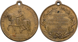 GERMANY. Kaiserreich. Sachsen-Coburg-Gotha. Alfred, 1893-1900. Medal 1899 (Bronze, 30 mm, 12.59 g, 12 h), on the Unveiling of the monument of Duke Ern...