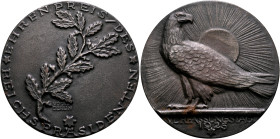 GERMANY. Weimarer Republik. 1918-1933. Medal 1925 (Iron, 71 mm, 98.94 g, 12 h), on the Constitution Day. By v. Vocke, Berlin. ✱EHRENPREIS DES / REICHS...