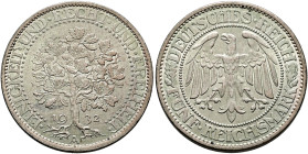 GERMANY. Weimarer Republik. 1918-1933. 5 Reichsmark 1932 A (Silver, 36 mm, 25.08 g, 12 h), Eichbaum, Berlin. •EINIGKEIT•UND•RECHT•UND•FREIHEIT• / 19-3...