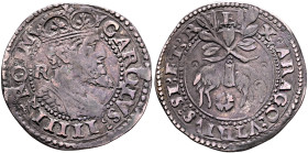 ITALY. Napoli (Regno). Carlo I di Spagna (Carlo V, Sacro Romano Impero), 1516-1554. Tari (Silver, 25 mm, 3.01 g, 2 h), Napoli (Naples) R (mint master ...