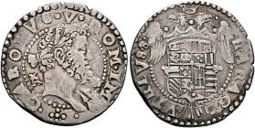 ITALY. Napoli (Regno). Carlo I di Spagna (Carlo V, Sacro Romano Impero), 1516-1554. Tari (Silver, 28 mm, 6.12 g, 9 h), Napoli (Naples) R (mint master ...
