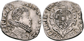 ITALY. Napoli (Regno). Filippo IV di Spagna, 1621-1665. Tari 1623 (Silver, 25 mm, 5.89 g, 12 h), Napoli (Naples). PHILIPP•IIII•D•G•1623 Crowned, drape...