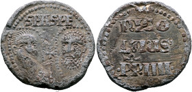 ITALY. Papal Coinage. Nicholas IV, 1288-1292. Bulla (Lead, 38 mm, 40.70 g, 12 h), Rome. SPASPE Bare heads of Sts. Paul and Peter, facing slightly righ...