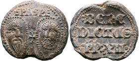 ITALY. Papal Coinage. Benedict XII, 1335-1342. Bulla (Lead, 39 mm, 37.24 g, 12 h), Rome. SPASPE Bare heads of Sts. Paul and Peter, facing slightly rig...