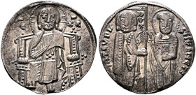 ITALY. Venezia (Venice). Jacopo Tiepolo, 1229-1249. Grosso (Silver, 21 mm, 2.17 g, 6 h). •IA•TEVPL'• / DVX / •S•M•VENETI St. Mark, on the right, stand...