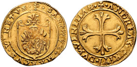 ITALY. Venezia (Venice). Andrea Gritti, 1523-1538. Scudo d'oro (Gold, 25 mm, 3.24 g, 11 h), Venezia (Venice), no date. ✠ SANCTVS•MARCVS•VENETVS COat o...