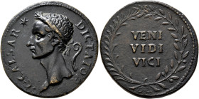 ITALY. Paduan Medals. Julius Caesar, 49-44. By Giovanni da Cavino, a later aftercast. Medallion (Bronze, 36 mm, 21.55 g, 12 h), circa 1550. •C•CAESAR✱...