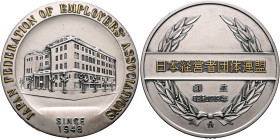 JAPAN. Shōwa Era. 1926-1989. Medal (Silvered and Gilt Bronze, 62 mm, 162.89 g, 12 h), no date (circa 1980). JAPAN FEDERATION OF EMPLOYERS' ASSOCIATION...