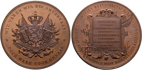 MALAY ARCHIPELAGO, Colonial. Nederlands-Oost-Indië (Netherlands East Indies). Wilhelmina, 1890-1948. Medal 1895 (Bronze, 59 mm, 99.99 g, 12 h), on the...