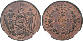 MALAY ARCHIPELAGO, Colonial. British North Borneo. Victoria, Queen of the United Kingdom and Empress of India, 1837-1901. 1 Cent 1890 H (Bronze, 29 mm...