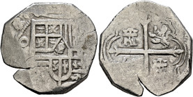 MEXICO, Colonial. Felipe III, king of Spain, 1598-1621. Cob 4 Reales (Silver, 29 mm, 10.83 g, 10 h), Ciudad de México (Mexico City), 1607-1621. [PHILI...