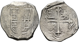 MEXICO, Colonial. Felipe III, king of Spain, 1598-1621. Cob 4 Reales (Silver, 32 mm, 13.80 g, 7 h), Ciudad de México (Mexico City), 1607-1621. [PHILIP...