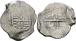 MEXICO, Colonial. Felipe IV, king of Spain, 1621-1665. Cob 8 Reales (Silver, 43 mm, 27.65 g, 10 h), Ciudad de México (Mexico City), 1621-1634. [PHILIP...