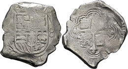 MEXICO, Colonial. Felipe IV, king of Spain, 1621-1665. Cob 8 Reales (Silver, 44 mm, 26.43 g, 10 h), Ciudad de México (Mexico City), 1628-1665. [PHILIP...