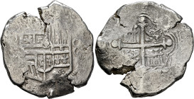 MEXICO, Colonial. Felipe IV, king of Spain, 1621-1665. Cob 8 Reales (Silver, 40 mm, 27.22 g, 5 h), Ciudad de México (Mexico City), 1628-1665. [PHILIPP...