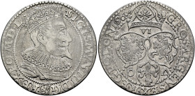 POLAND, Monarchs. Zygmunt III Waza, 1587-1632. 6 Groszy 1596 (Silver, 28 mm, 4.83 g, 12 h), Marienburg (Malbork). •SIGISMVN•III•D•G - REX•POL•M•D•L: C...