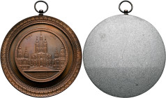 RUSSIA, Tsars of Russia. Nikolai I Pavlovich, 1825-1855. Uniface Medallion dated 1835 (Bronze, 110 mm, 146.00 g), on the Consecration of the Smolny Ca...