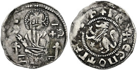 SERBIA. Djuradj I Brankovic, Despot, 1427-1456. Gros (Silver, 16 mm, 0.80 g, 5 h). +ΓNb / ДЕСПОТЬ / TbГЮP/bΓb ('Lord Despot Djuradj' in Serbian) Lion ...