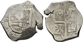 SPAIN, Reino de España. Felipe III el Piadoso, 1598-1621. Cob 8 Reales (Silver, 37 mm, 22.72 g, 10 h), Sevilla (Seville), 1612-1621. [PHILIPPVS•III•D•...