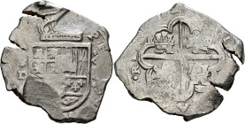 SPAIN, Reino de España. Felipe III el Piadoso, 1598-1621. Cob 8 Reales (Silver, 44 mm, 27.33 g, 10 h), Sevilla (Seville), 1612-1621. PH[ILIPPVS•III•D•...