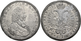 SWITZERLAND. Basel, Bistum. Johann Konrad II von Reinach-Hirzbach, 1705-1737. Taler 1716 (Tin, 43 mm, 32.34 g, 12 h), offstrike from original Taler di...