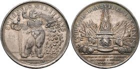 SWITZERLAND. Bern. Stadt. Medal 1712 (Silver, 56 mm, 59.51 g, 12 h), awarded to the petty officers of the sukkur troops from Geneva and Moutier-Grandv...