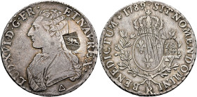 SWITZERLAND. Bern. Kanton. 40 Batzen (Silver, 40 mm, 29.07 g, 6 h), countermarked on a French Écu aux rameaux d'olivier 1789 R (Orléans), 1816-1819. L...