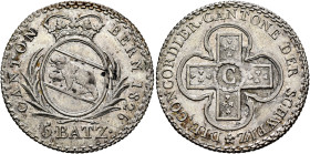 SWITZERLAND. Bern. Kanton. 5 Batzen 1826 (Silver, 27 mm, 4.00 g, 6 h). CANTON BERN 1826 / 5•BATZ Crowned coat of arms between palm branches. Rev. CONC...