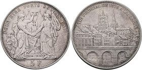 SWITZERLAND. Schützentaler (Shooting Talers). 5 Franken 1876 (Silver, 37 mm, 24.98 g, 6 h), on the Confederate Shooting Festival in Lausanne. POUR ETR...