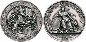 SWITZERLAND. Schützenmedaillen (Shooting Medals). Schützenmedaille (Shooting Medal) 1892 (Silver, 48 mm, 49.73 g, 12 h), on the City Shooting Festival...