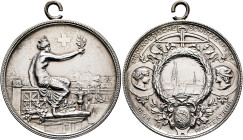 SWITZERLAND. Schützenmedaillen (Shooting Medals). 1895. Schützenmedaille (Shooting Medal) 1895 (Silver, 45 mm, 39.06 g, 12 h), on the Confederate Shoo...