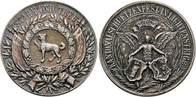 SWITZERLAND. Schützenmedaillen (Shooting Medals). Schützenmedaille (Shooting Medal) 1897 (Silver, 33 mm, 16.55 g, 12 h), on the Cantonal Shooting Fest...