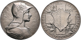 SWITZERLAND. Schützenmedaillen (Shooting Medals). Schützenmedaille (Shooting Medal) 1901 (Silver, 45 mm, 35.87 g, 12 h), on the Confederate Shooting F...