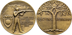 SWITZERLAND. Schützenmedaillen (Shooting Medals). 1938. Schützenmedaille (Shooting Medal) 1938 (Silver, 50 mm, 62.02 g, 12 h), on the Cantonal Shootin...