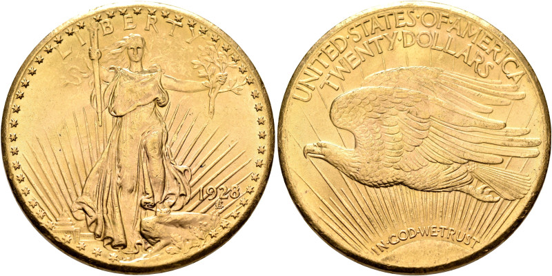 UNITED STATES. 1776-pres. 20 Dollars 1928 (Gold, 33 mm, 33.41 g, 6 h), Saint-Gau...
