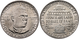 UNITED STATES. 1776-pres. Half Dollar 1948 (Silver, 29 mm, 12.50 g, 6 h), Booker T. Washington Memorial, Philadelphia. UNITED STATES OF AMERICA / BOOK...