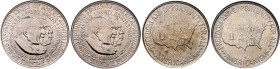 UNITED STATES. 1776-pres. Set of 2 coins 1954 (Silver, 30.6 mm, 25.00 g), 2x Half Dollar, George Washington Carver, Denver & Philadelphia. ✱UNITED STA...