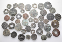 A lot containing 44 bronze coins. All: Chach and Local Central Asian issue. Fine to very fine. LOT SOLD AS IS, NO RETURNS. 44 coins in lot.


From ...