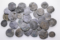 A lot containing 35 silver coins. All: Fatimids. Half Dirhams. Fine to very fine. LOT SOLD AS IS, NO RETURNS. 35 coins in lot.


From a European co...