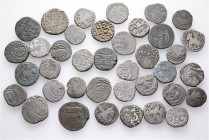 A lot containing 38 silver, billon and bronze coins. All: Kharizmshahs Dirhams and Jitals. Fine to very fine. LOT SOLD AS IS, NO RETURNS. 38 coins in ...