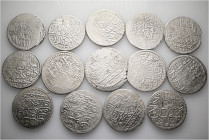 A lot containing 14 silver coins. All: Ottoman Empire. Very fine to extremely fine. Total weight: 277 g. LOT SOLD AS IS, NO RETURNS. 14 coins in lot....